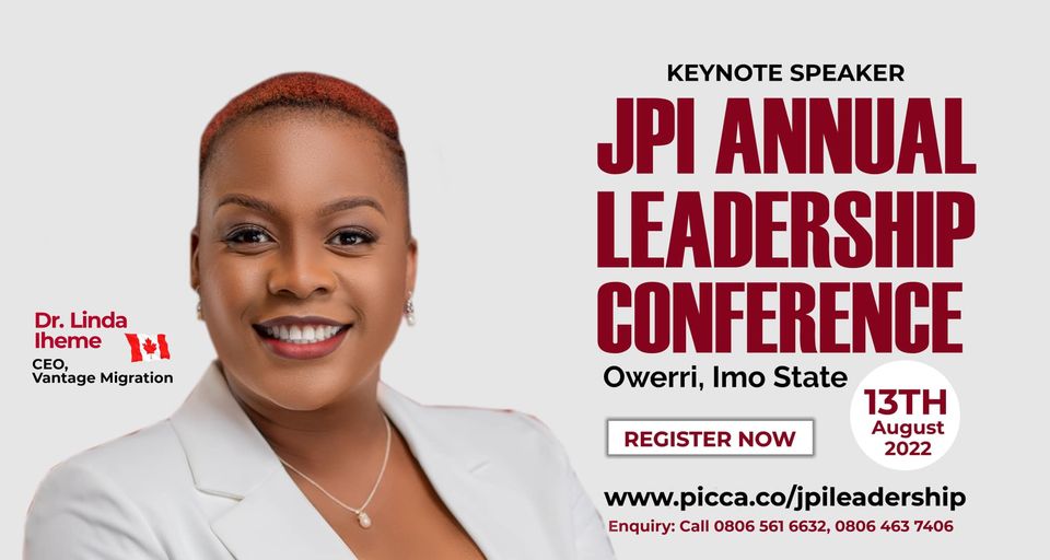 Dr. Linda Iheme to speak in JPI Conference, August 13th